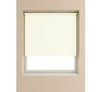 Modern & Stylish Blackout Easy Fit Cream 210cm Long Drop 100% UV Resistant Trimmable Plain Window Roller Blinds Shades Roll-Up Sun Covers (120cm x 210cm)