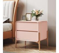 Modern Stylish Nightstand for Bedroom 2 Drawer Night Table with High Legs Stable Construction Pink Color 40 x 40 x 50 cm - Ideal for Home Decor and Storage