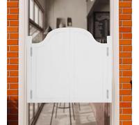 Modern Swinging Cafe Doors for Doorway Solid Wood Partition Doors 27.5-55" Wide Two-Way Open with Metal Hinges for Kitchen Bar Black Finish.