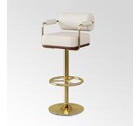Modern Swivel Bar Stools - High Back Counter Height Chairs Easy 3-5 Minute Assembly for Kitchen Dining Room & Home Bar - Stylish White Design Comfortable Seating
