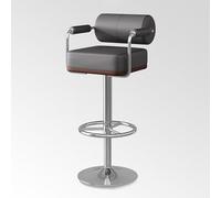 Modern Swivel Bar Stools - High Back Counter Height Chairs for Kitchen, Dining Room & Home Bar, Quick 3-5 Minute Assembly, Slish Gray & Silver h