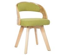 Modern Swivel Dining Chairs Set of 2 - Upholstered Cotton Fabric with Wood Legs - Stylish Backrest Side Chairs for Kitchen, Dining Room, Leisure, and Makeup