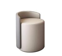Modern Swivel Vanity Chair - Comfortable Upholstered Makeup Stool with 360° Rotation, Stylish Side Chair for Bedroom & Living Room - PU Leather Gray Finish
