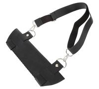 Modern Sword Belt Holder in Black Artificial Leather | Carry Option, Secure Fit for Katana and Wooden Practice Sword, Medieval Theatre Use