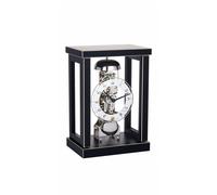 Modern table clock in a puristic design in black with 14-days power reserve b...