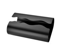 Modern Table Tissue Holder, Black | Curved Opening Cover, Wipe-Clean Metal Build for Kitchen Islands, Reception Counters, Lofts