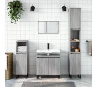 Modern Tall Bathroom Cabinet Storage Furniture Cupboard w/ Compartments & 2Doors