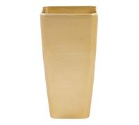 Modern Tall Flower Pot Outdoor Indoor Planter Stone 30x30x57 cm Gold Modi | Stone, Does Not Require Assembly, Outdoor Use, 30 x 57 cm