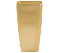Modern Tall Flower Pot Outdoor Indoor Planter Stone 40x40x76 cm Gold Modi | Stone, Does Not Require Assembly, Outdoor Use, 40 x 76 cm