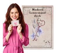 Modern Tarot Card Deck, Lenormand Oracle Cards Set, Divination Tarot for Gathering, Tarot Cards for Fortune Telling, Fate Divination Tools, Standard Tarot Deck for Beginners