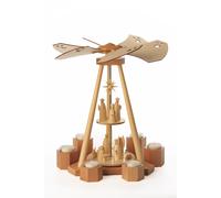Modern Tea Light Pyramid Delta Two-Tiered With Christmas Story 25x39x21 Cm