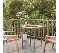 Modern Tea Table Poly Rattan Outdoor Balcony Coffee Round Side Table vidaXL