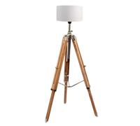 Modern Teak Wood Tripod Floor Lamp, Mid Century Standing Lamp, Modern Design Studying Light for Living Room, Bedroom, Study Room and Office, Without Lamp Shade