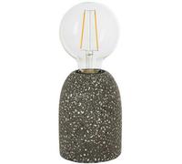 Modern Terrazzo Mini Table Lamp Black Speckled Marble Bedside Bulb Holder Light