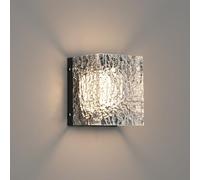 Modern Textured Acrylic Wall Sconce, Copper Black Aluminum Led Wall Light, Hand-Polished Rectangle Fixture, Designer Aesthetic Accent Lighting for Bedroom, Living Room, Dining Room, Study