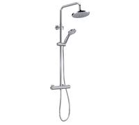 nuie JTY375 | Modern Bathroom Round Thermostatic Bar Shower With Free Kit , 1245mm x 267mm, Chrome