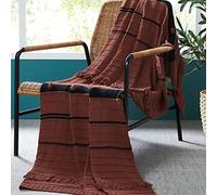 Modern Threads 100% Cotton Knit Throw 50 x 70 Tarek Nutmeg/Black,5CBKNTRE-NUT-ST