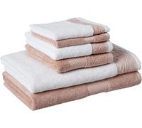 Modern Threads 2 Bath Hand Towels 2 Washcloths, Cotton, Rose, Standard