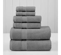Modern Threads 6-Piece Rayon from Bamboo & Cotton Blend Towel Set - Ultra Soft & Absorbent, Gray