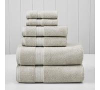 Modern Threads 6-Piece Rayon from Bamboo & Cotton Blend Towel Set - Ultra Soft & Absorbent, Taupe