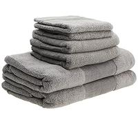 Modern Threads Amrapur Overseas 100% Combed Cotton Toilet Set, Charcoal, 6 pieces