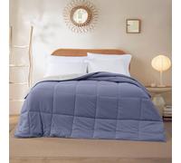 Modern Threads Down Alternative Microfiber Quilted Reversible Comforter & Duvet Insert - Soft, Comfortable Alternative to Goose Down - Bedding for All Seasons Infinity Blue/Silver Twin