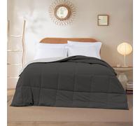 Modern Threads - Down Alternative Microfiber Quilted Reversible Comforter & Duvet Insert - Soft, Comfortable Alternative to Goose Down - Bedding for All Seasons - Carbon/Steel King