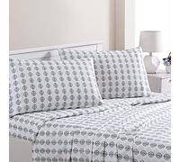 Modern Threads Printed 3-Piece Extra Soft Bedding Sheets & Pillowcase Set, Deep Pocket up to 16 inch Mattress Claire Twin