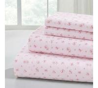 Modern Threads Silky Soft Microfiber and Wrinkle Free Sheets - Luxurious Microfiber Bed Sheets Includes Flat Sheet, Fitted Sheet with Deep Pockets, & Pillowcases Blush, King