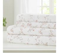 Modern Threads Silky Soft Microfiber and Wrinkle Free Sheets - Luxurious Microfiber Bed Sheets Includes Flat Sheet, Fitted Sheet with Deep Pockets, & Pillowcases Kashmir Rose Clay, Queen