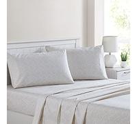 Modern Threads Soft Microfiber Printed Sheets - Luxurious Microfiber Bed Sheets - Includes Flat Sheet, Fitted Sheet with Deep Pockets, & Pillowcases Abella Twin