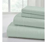 Modern Threads Soft Microfiber Solid Bedding Sheets - Luxurious Microfiber Bedroom Bed Sheets - Includes Flat Sheet, Fitted Sheet with Deep Pockets, & Pillowcases Seafoam Full