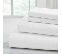 Modern Threads Soft Microfiber Solid Sheets - Luxurious Microfiber Bed Sheets - Includes Flat Sheet, Fitted Sheet with Deep Pockets, & Pillowcases White Twin