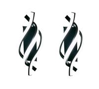 Modern Three-Color LED Wall lamp Simple Black and White line Decorative lamp(Black-2PCS)