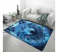 Modern Tiger Lion Leopard Animal 3D Flannel Area Rug Home Decor Blue Grey Black Non-Slip Carpet for Living Room Bedroom Corridor Bathroom, Soft Bedside Runner Floor Mat (Color 4,160x230 cm)