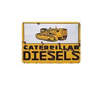 Modern Tin Diesels Caterpillar Metal Tin Sign Wall Decor for Bar/Cafe/Home Kitchen/Restaurant/Garage/Man Cave/Lounge Décor,12" X 8" Inches