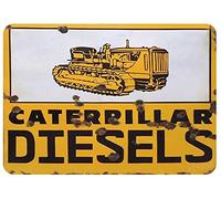 Modern Tin Diesels Caterpillar Metal Tin Sign Wall Decor for Bar/Cafe/Home Kitchen/Restaurant/Garage/Man Cave/Lounge Décor 8x12 Inch
