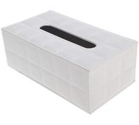 Modern Tissue Box Cover Tissue Box Room Kitchen Car PU Leather Napkin Paper Cover Rectangle Case Home Napkins Holder Organizer Decor for Living Room or Office Décor(A)
