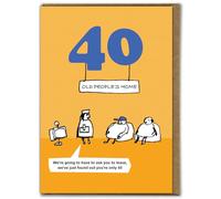 Modern Toss Brainbox Candy Official Funny Birthday Card - ‘Old Peoples Home 40’ - Cheeky Age Cards - Funny 40th Birthday Card - Birthday Humour Cards - For Him - For Her