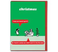 Modern Toss Brainbox Candy Official Funny Christmas Card - 'Unwanted Gift ’- Hilarious Xmas Cards For Him Her Men Women Friends Family - Festive Seasonal Cartoon Humour