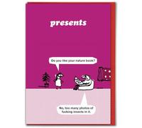 Modern Toss Brainbox Candy Official Rude Christmas Card - 'Nature Book ’- Hilarious Xmas Cards For Him Her Men Women Friends Family - Festive Seasonal Cartoon Humour