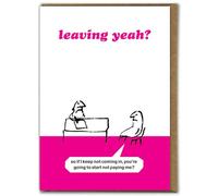 Modern Toss Brainbox Candy Official Rude Leaving Card - ‘Not Coming In’ - Cheeky Leaving Cards - Hilarious Cartoon Comedy - Funny Humour Cards - For Him Her Friends