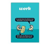 Modern Toss Gifts | Funny Hilarious | 'Work Robot' | Work Collection | Feint Lined | A6 Notebook | Notepad | Sold By Brainbox Candy