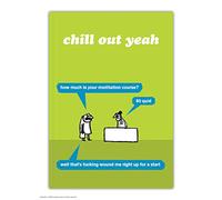 Modern Toss Gifts | Funny RUDE Hilarious | 'Chill Out Yeah' | Work Collection | Feint Lined | A6 Notebook | Notepad | Sold By Brainbox Candy