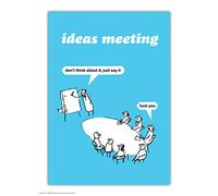 Modern Toss Gifts | Funny RUDE Hilarious | 'Ideas Meeting' | Work Collection | Feint Lined | A6 Notebook | Notepad | Sold By Brainbox Candy