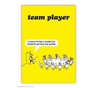 Modern Toss Gifts | Funny RUDE Hilarious | 'Team Player' | Work Collection | Feint Lined | A6 Notebook | Notepad | Sold By Brainbox Candy