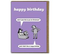 Modern Toss Official Funny Birthday Card - 'Birthday Present' - Perfect For Friends Mates Him Her Boy GirlFriend Colleague Partner - Sold By Brainbox Candy