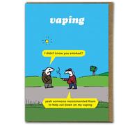 Modern Toss Official - Funny Birthday Card - ‘Vaping’ - Cheeky Birthday Cards - Hilarious Cartoon Comedy - Birthday Humour Cards - For Him Her Men Women Friends