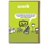 Modern Toss Official Funny Birthday Card - 'Work Commute' - Perfect For Friends Mates Him Her Boy GirlFriend Colleague Partner - Sold By Brainbox Candy