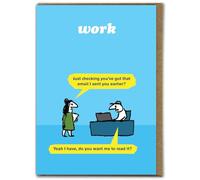 Modern Toss Official - Funny Birthday Card - ‘Work Email’ - Cheeky Birthday Cards - Hilarious Cartoon Comedy - Birthday Humour Cards - For Him Her Men Women Friends